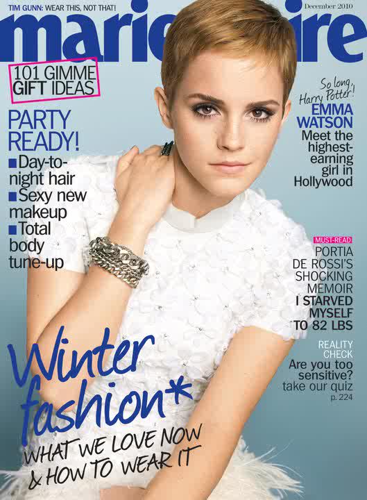 Emma Watson for Marie Claire US December 2010